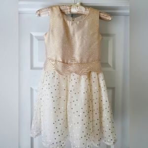 Cat and Jack holiday dress - girls 6x - gold and sequin - nwot